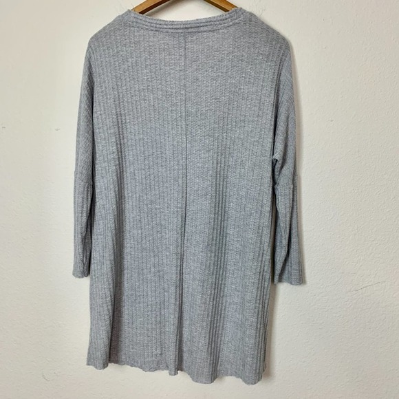 Natural Reflections Long Sleeve Button Up Long Sleeve Waffle Knit Top - Picture 7 of 10